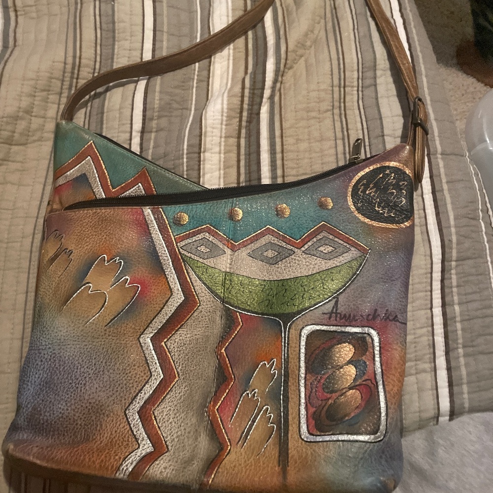 Anuschka Handprinted genuine leather